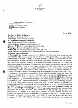 Ata de Reunião de Condomínio - 26/04/2016