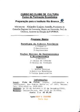 Curso de Formação Econômica