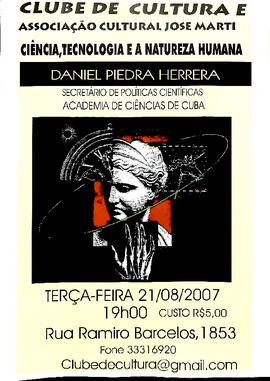 Ciencia, tecnologia e a natureza humana - Daniel Piedra Herrera