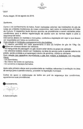 Comunicado aos Condôminos - 05/08/2016