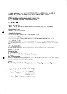 Historia das Revolucoes Latino-americanas