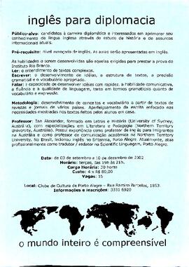 Inglês para diplomacia