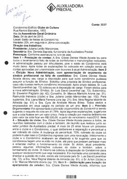 Ata de Reunião de Condomínio - 24/04/2012