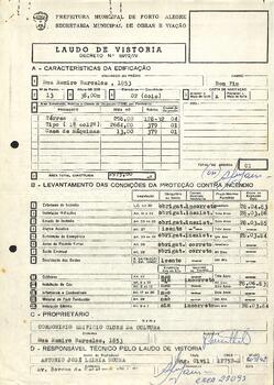 Laudo de Vistoria 1983