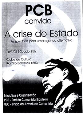 PCB convida: A crise do Estado