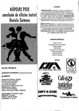 Núpcias pois - conclusão da oficina teatral