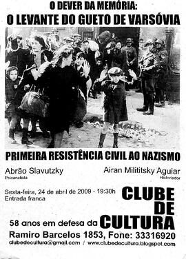 O Levante do Gueto de Varsóvia - primeira resistência civil ao nazismo