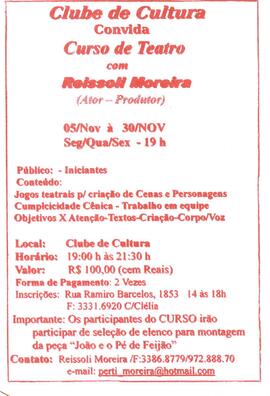 Curso de Teatro com Reissoli Moreira