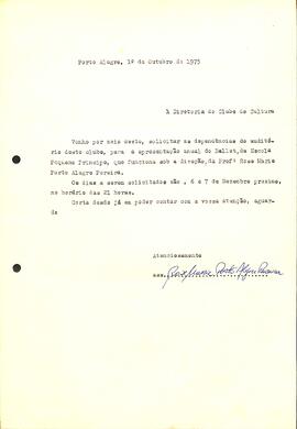 Solicitação de Cedência de espaço - Balé da Escola Pequeno Príncipe