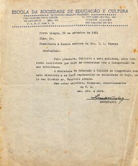 Oficio Escola da Sociedade de Educacao e Cultura