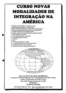 Novas modalidades de integracao na America
